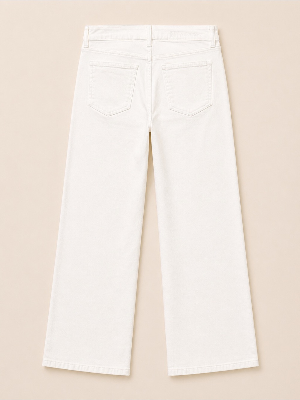 Kut From The Kloth Lucy Jeans White High Rise Wide Leg Crop Y2K Clean Girl Sz 8 - Picture 3 of 5